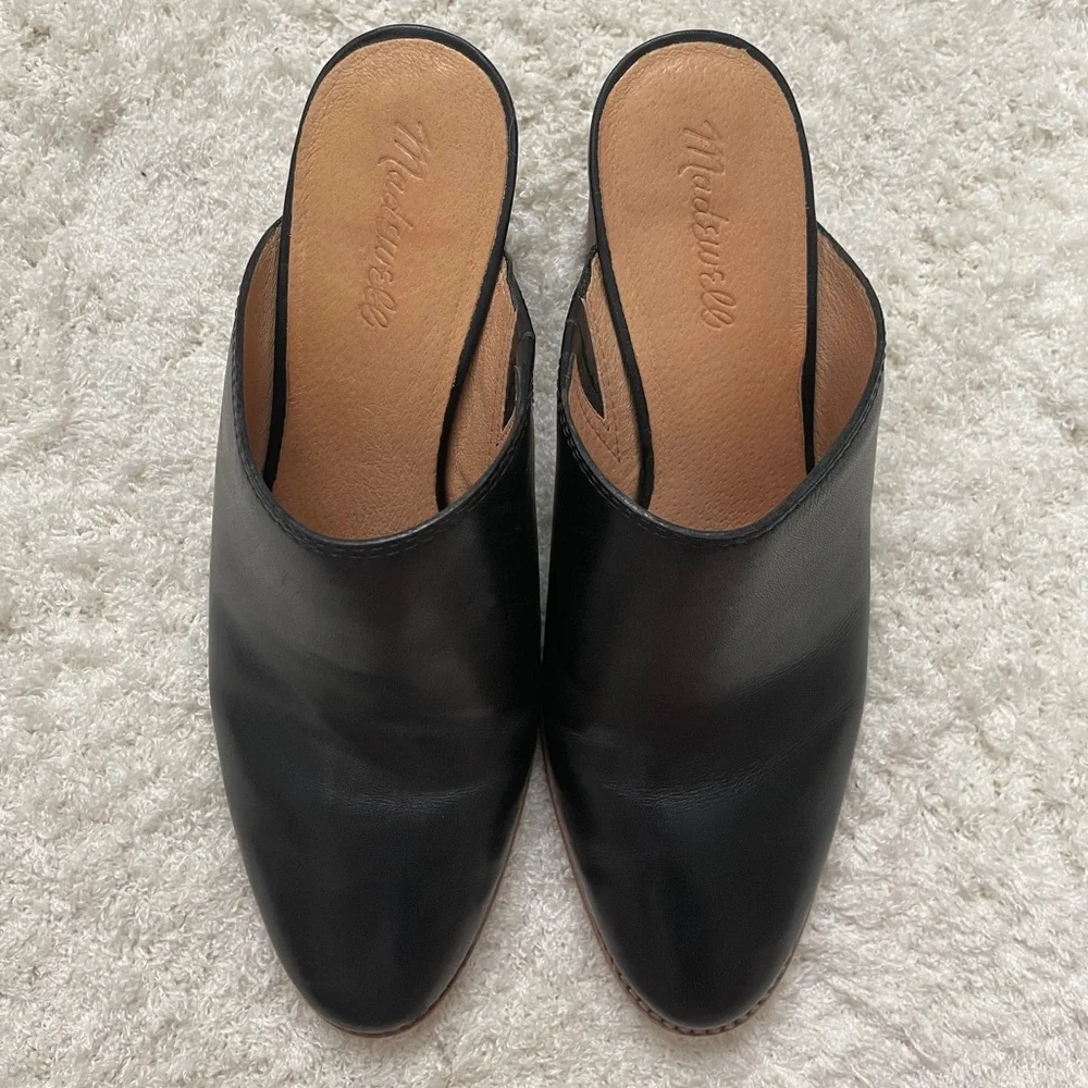 Madewell Harper Stacked Heel Mules - Picture 2 of 9